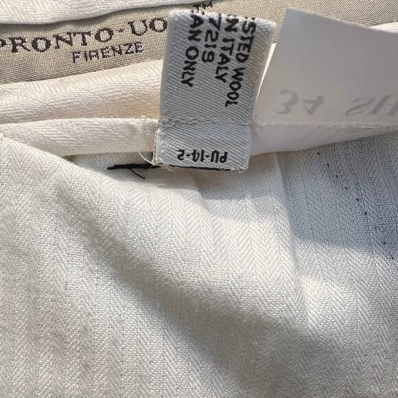 Pronto-Uomo Lessona Natural Stretch Super 100's Suit Pants Mens 34S Black Wool - Picture 13 of 13